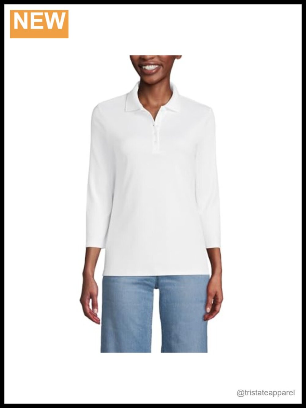 3/4 Sleeve Supima Cotton Polo Shirt